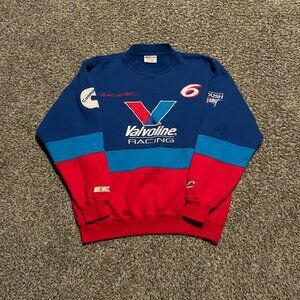Vintage Valvoline Racing Mark Martin NASCAR Blue Crewneck Sweatshirt